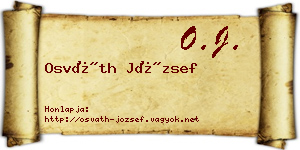 Osváth József névjegykártya