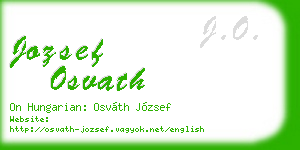 jozsef osvath business card