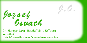 jozsef osvath business card